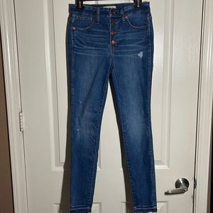 Madewell 10” High Rise Skinny size 27